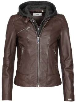 Maze Damen Lederjacke in braun