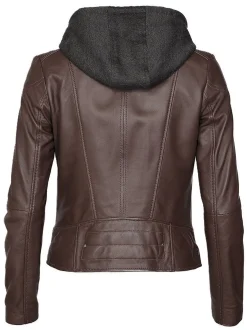 Maze Damen Lederjacke in braun