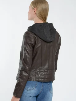 Maze Damen Lederjacke in braun