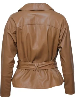 Maze Damen Lederjacke in camel