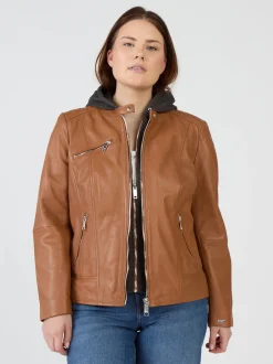 Maze Damen Lederjacke in cognac