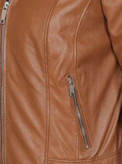 Maze Damen Lederjacke in cognac