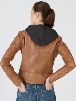 Maze Damen Lederjacke in cognac