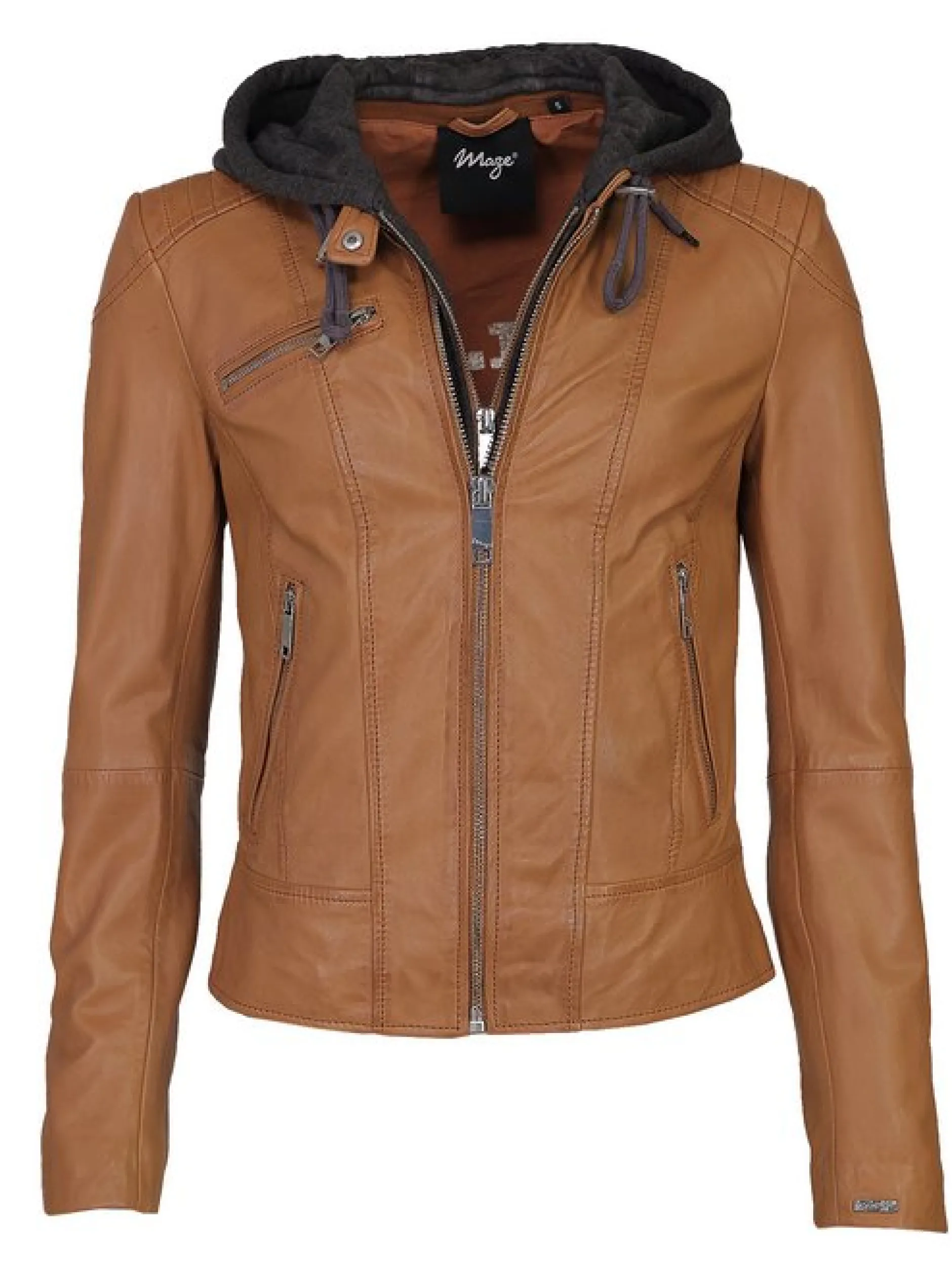 Maze Damen Lederjacke in cognac