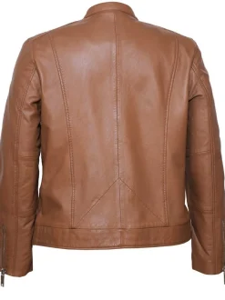 Maze Damen Lederjacke in cognac