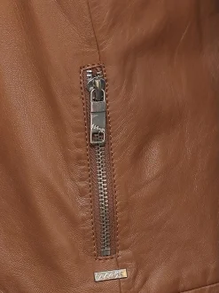 Maze Damen Lederjacke in cognac