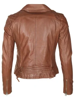Maze Damen Lederjacke in cognac