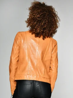 Maze Damen Lederjacke in cognac