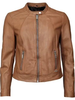 Maze Damen Lederjacke in cognac