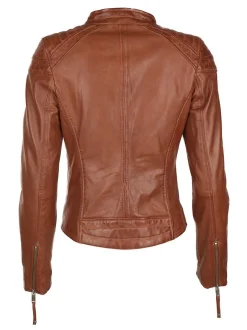 Maze Damen Lederjacke in cognac