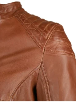 Maze Damen Lederjacke in cognac