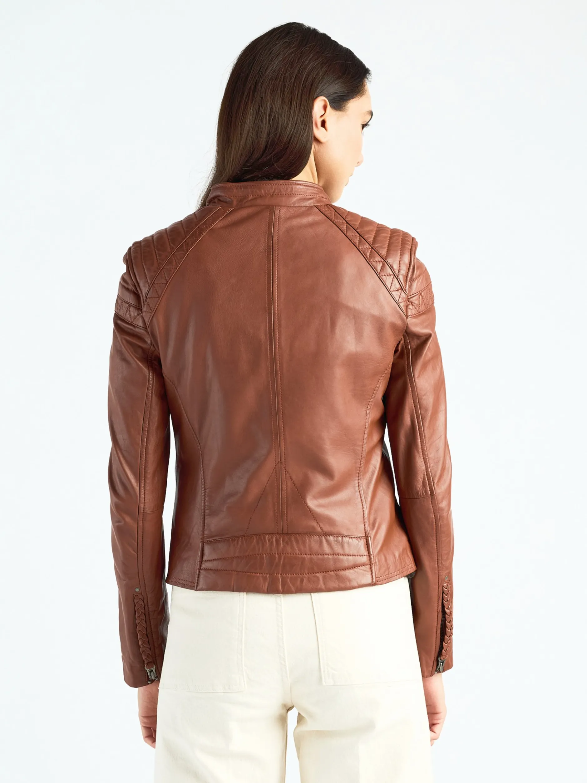 Maze Damen Lederjacke in cognac