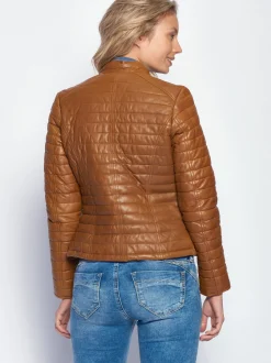 Maze Damen Lederjacke in cognac