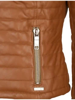 Maze Damen Lederjacke in cognac