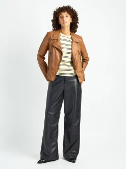 Maze Damen Lederjacke in cognac