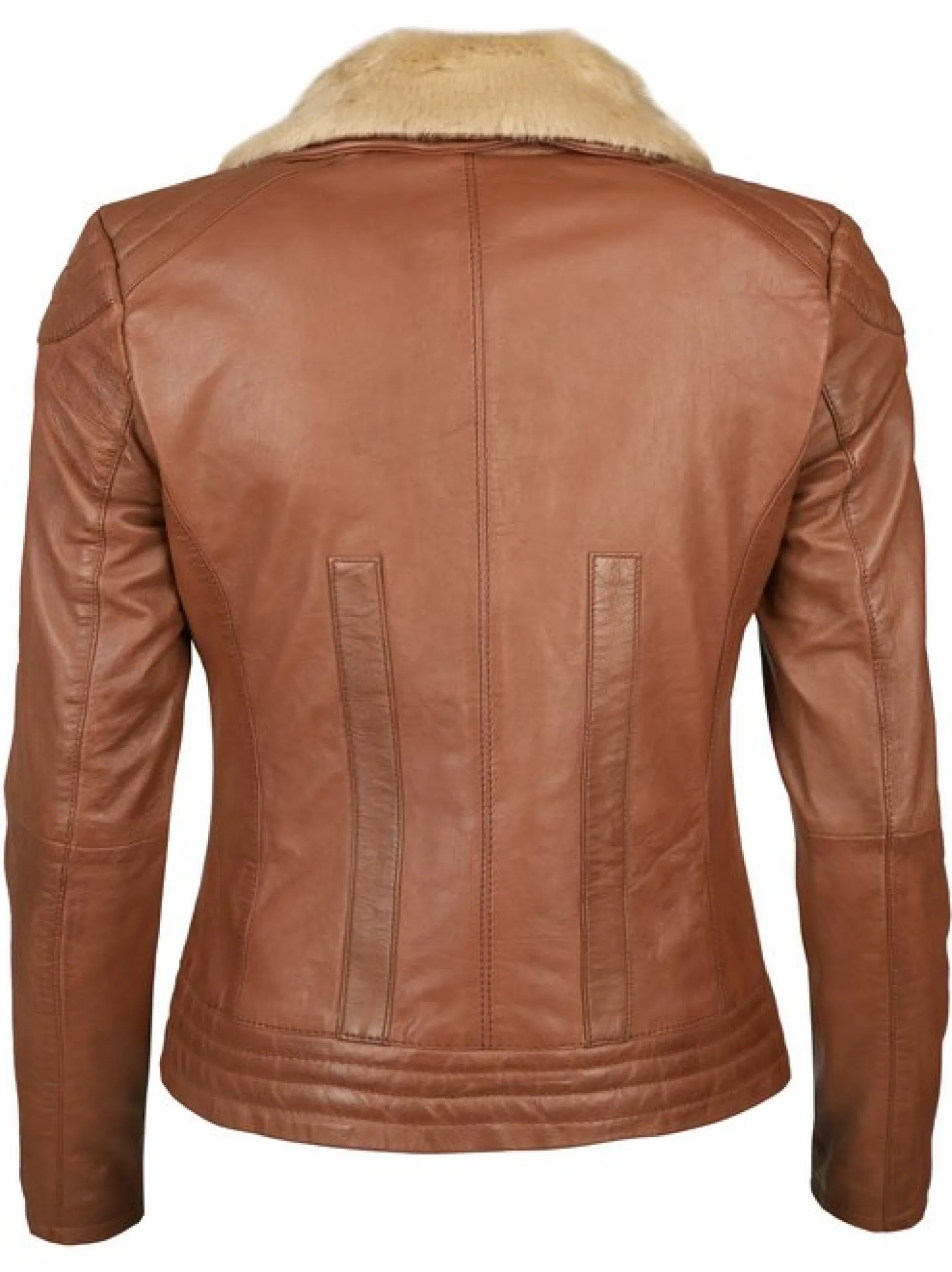 Maze Damen Lederjacke in cognac