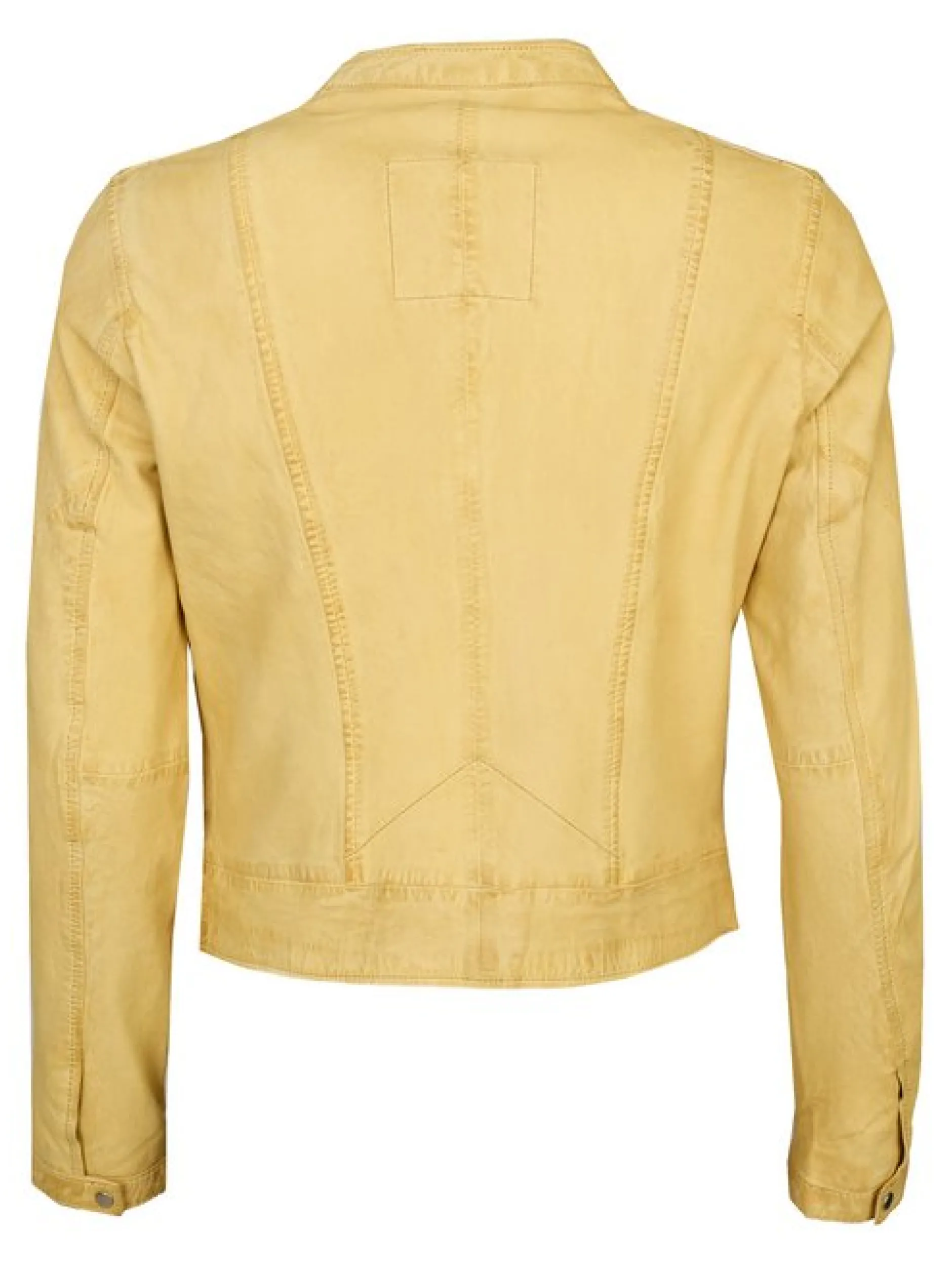 Maze Damen Lederjacke in gelb