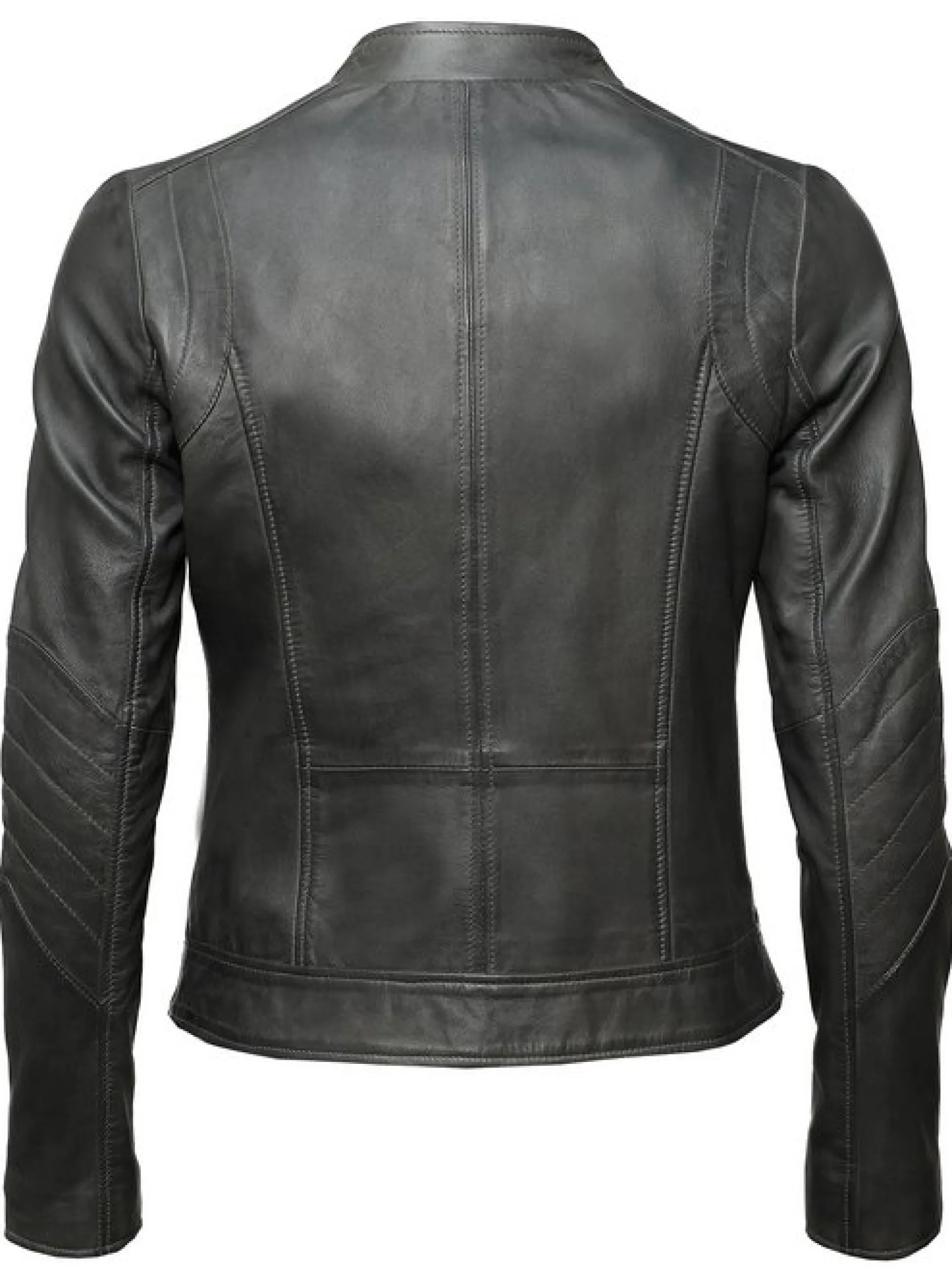 Maze Damen Lederjacke in grau