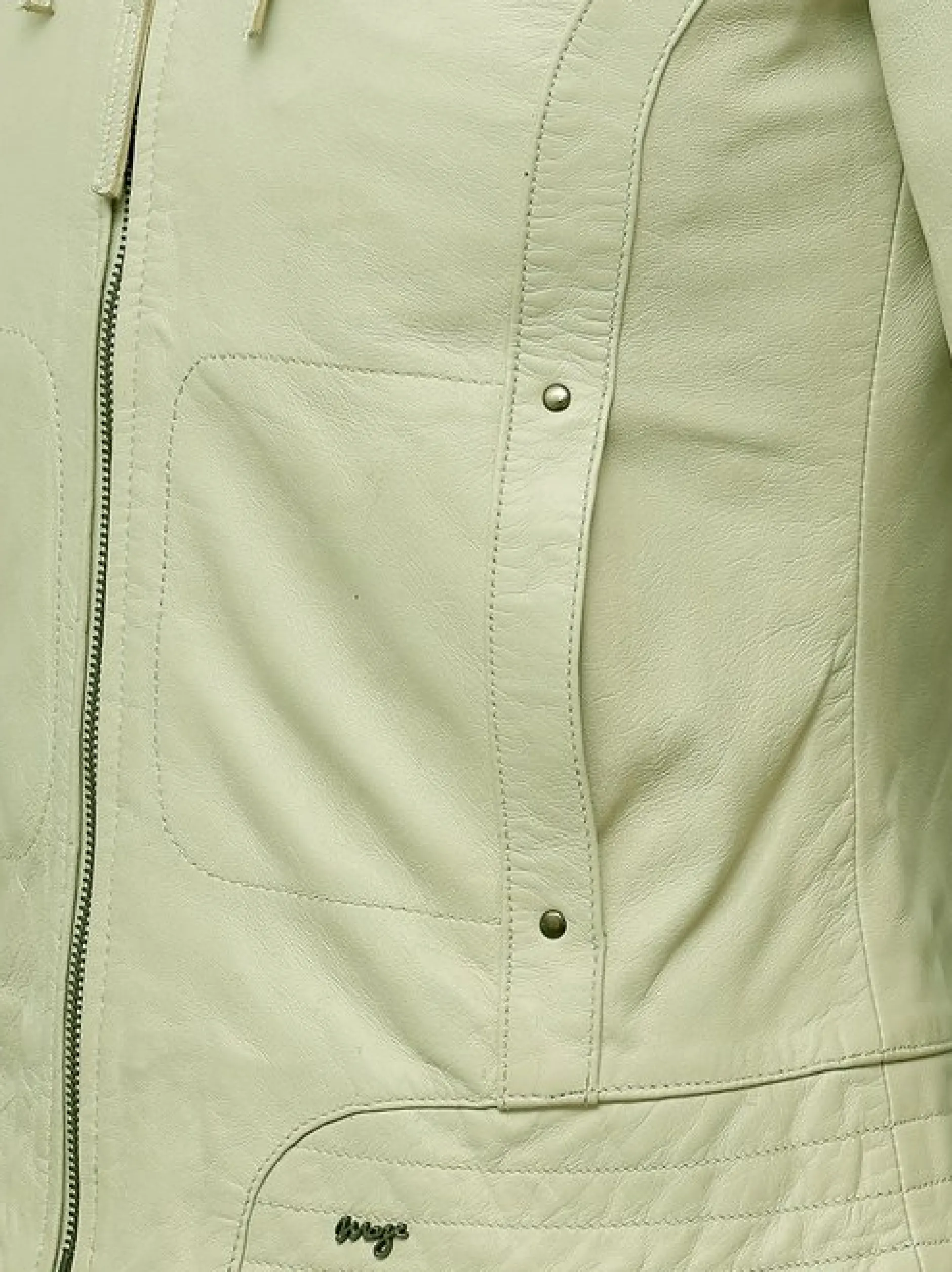Maze Damen Lederjacke in grau