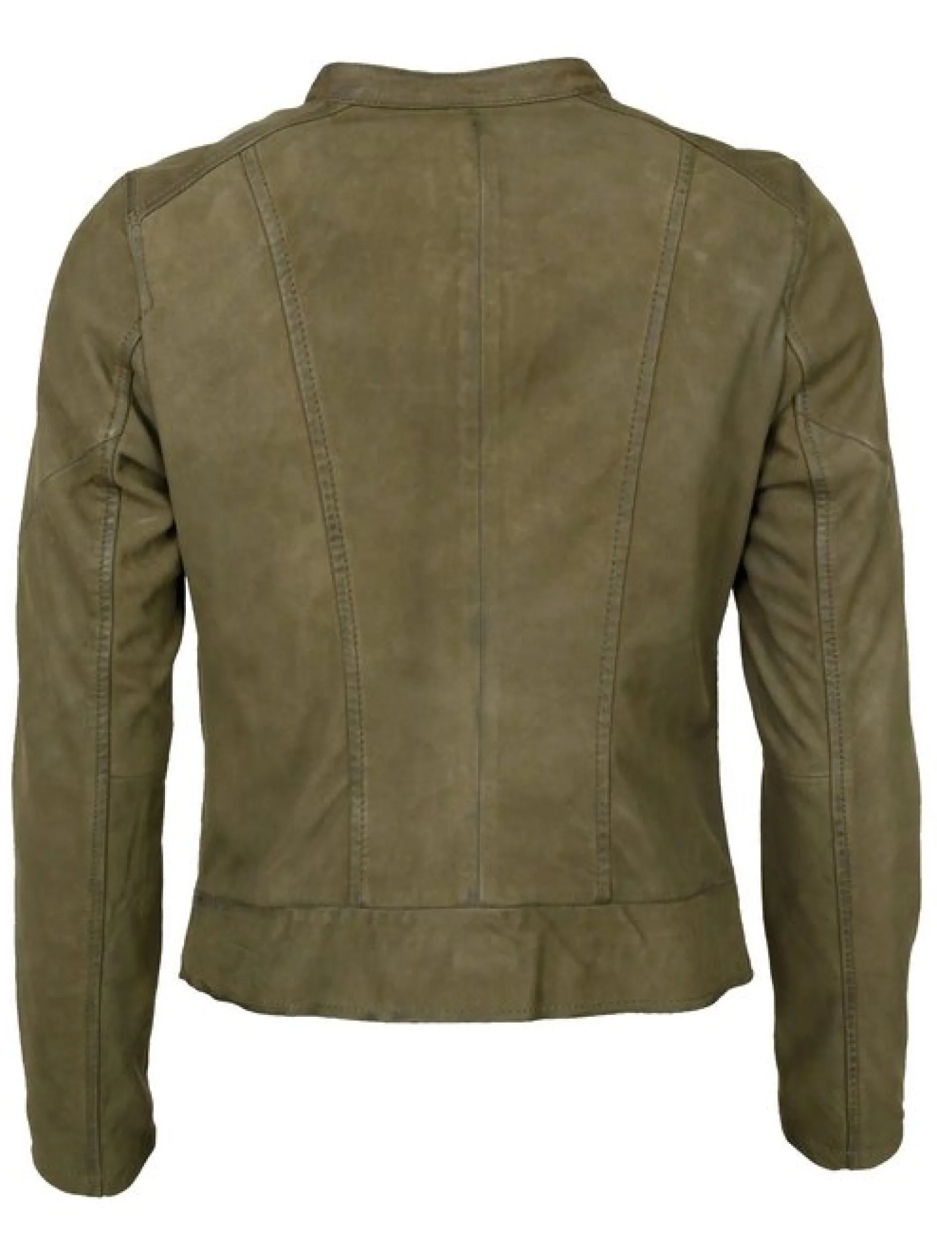 Maze Damen Lederjacke in grün