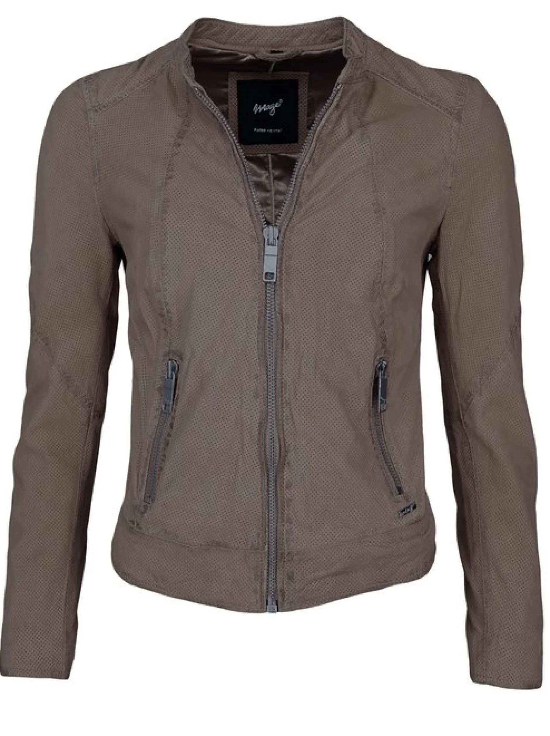 Maze Damen Lederjacke in grün