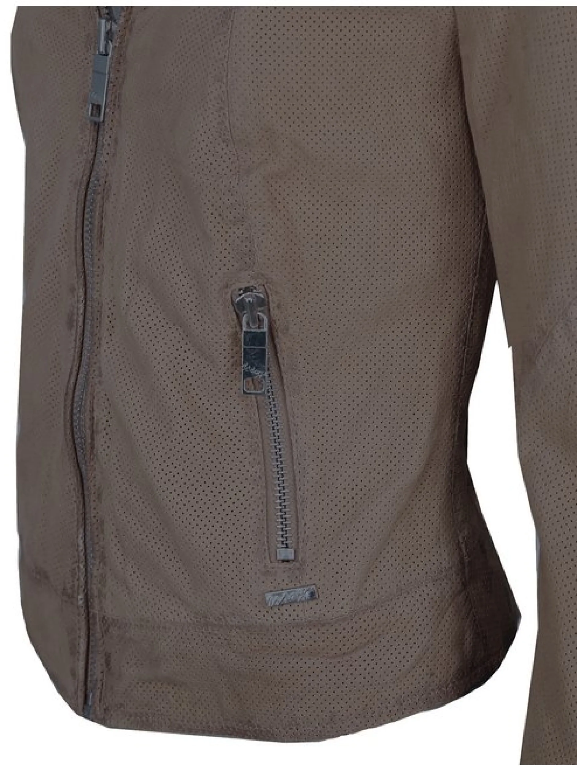Maze Damen Lederjacke in grün