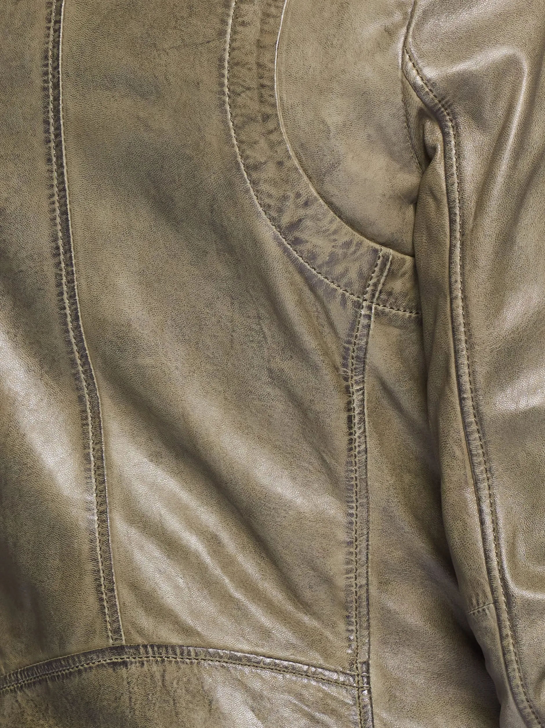 Maze Damen Lederjacke in grün