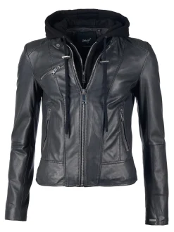 Maze Damen Lederjacke in grün