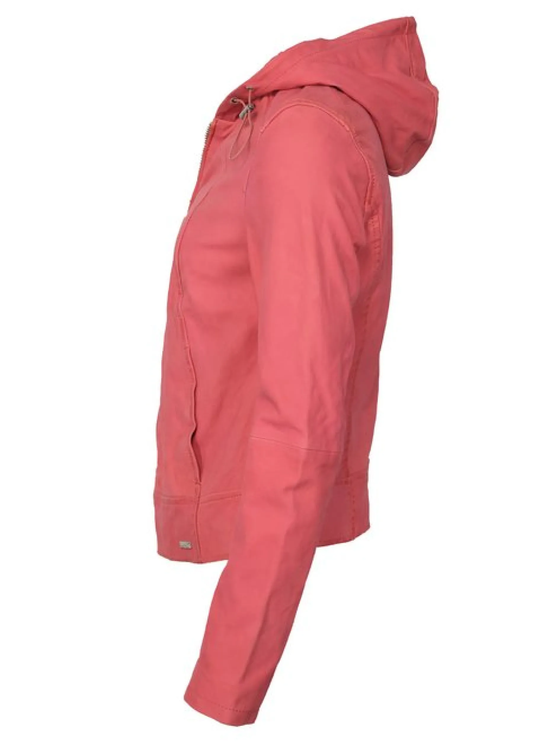 Maze Damen Lederjacke in koralle