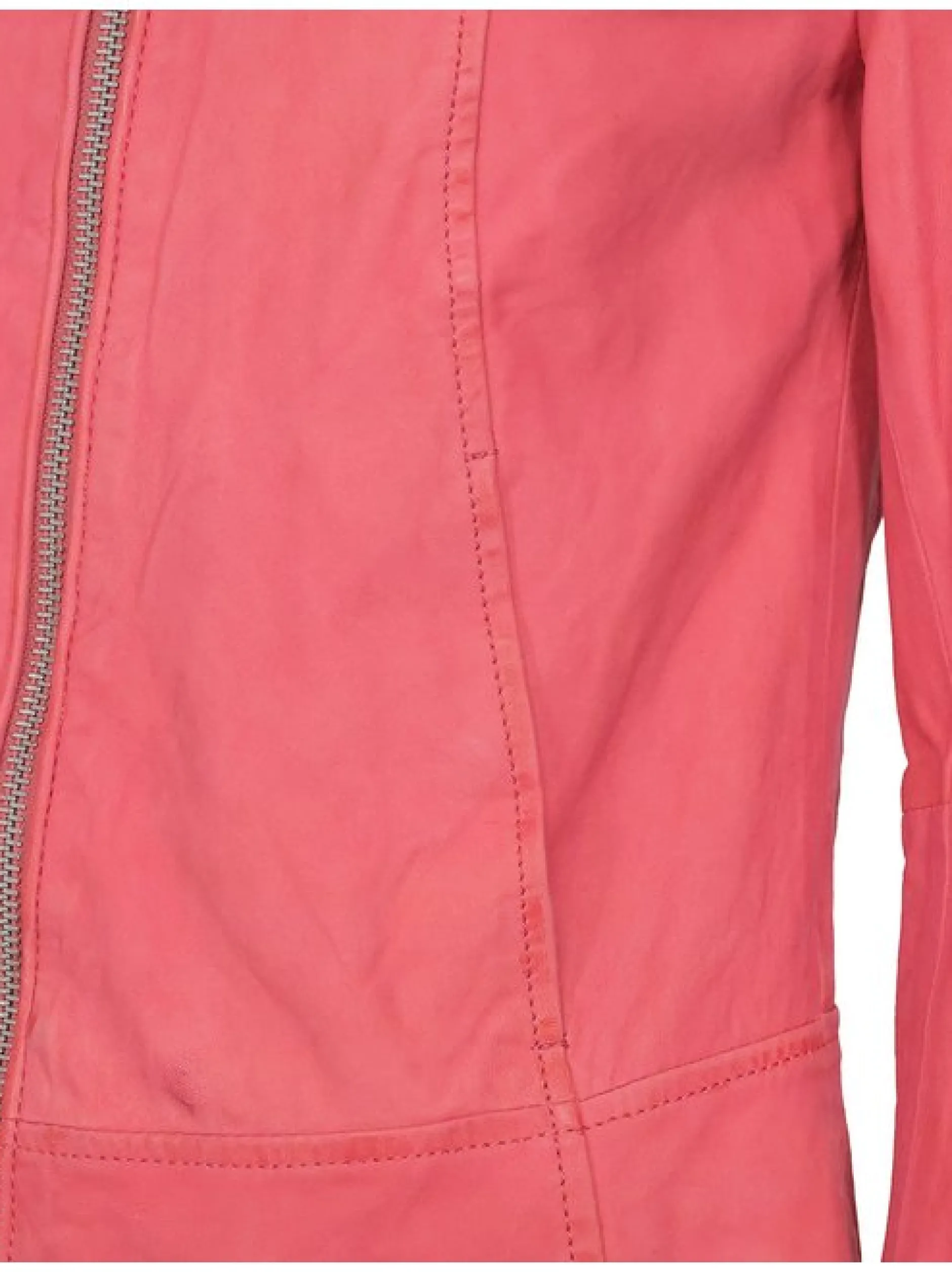 Maze Damen Lederjacke in koralle