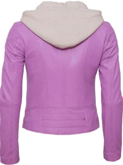 Maze Damen Lederjacke in lila