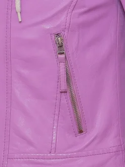 Maze Damen Lederjacke in lila