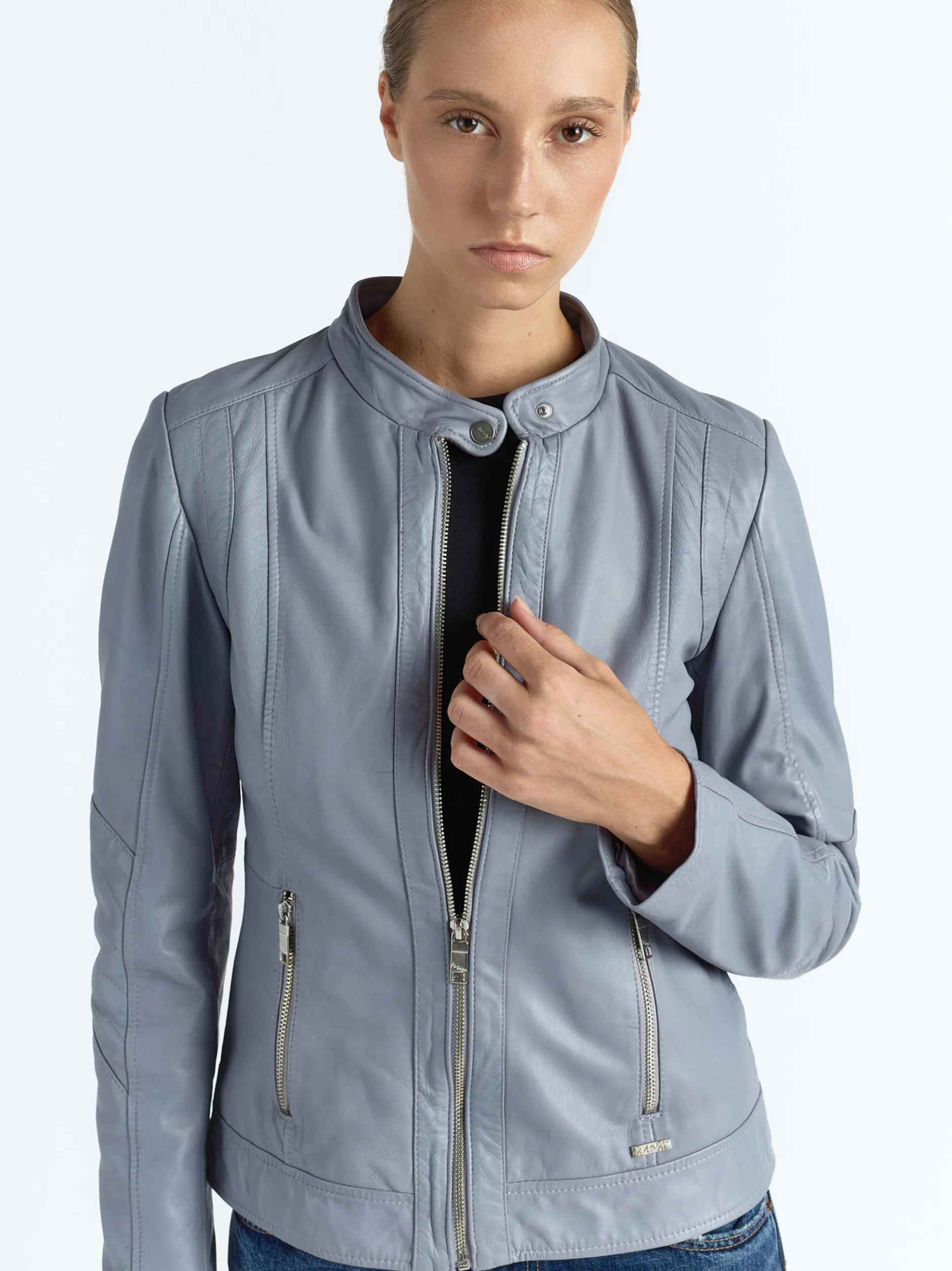 Maze Damen Lederjacke in lila