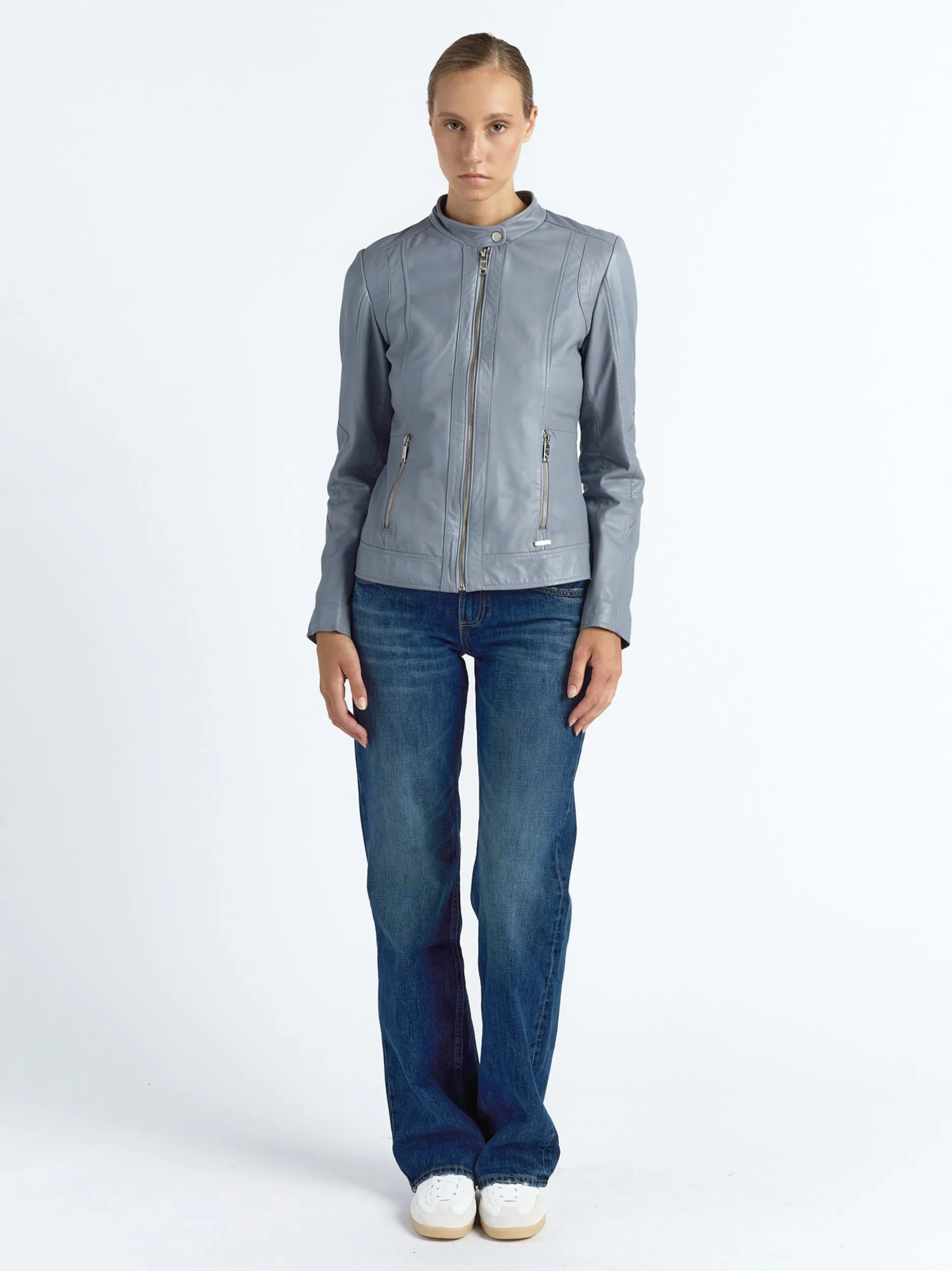 Maze Damen Lederjacke in lila