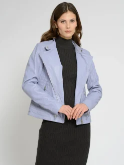 Maze Damen Lederjacke in lila