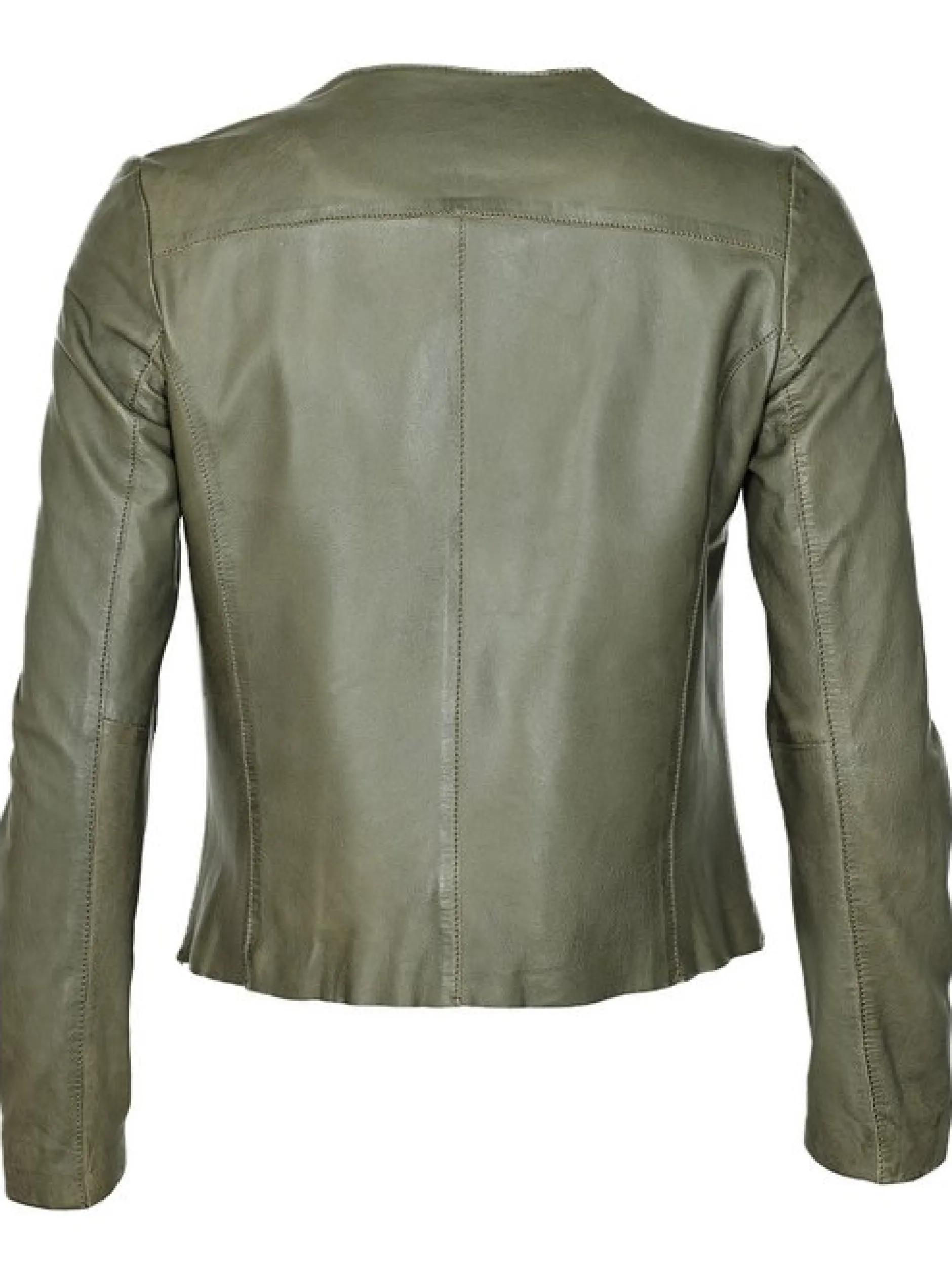 Maze Damen Lederjacke in oliv