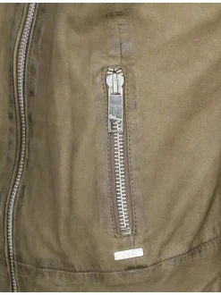 Maze Damen Lederjacke in oliv