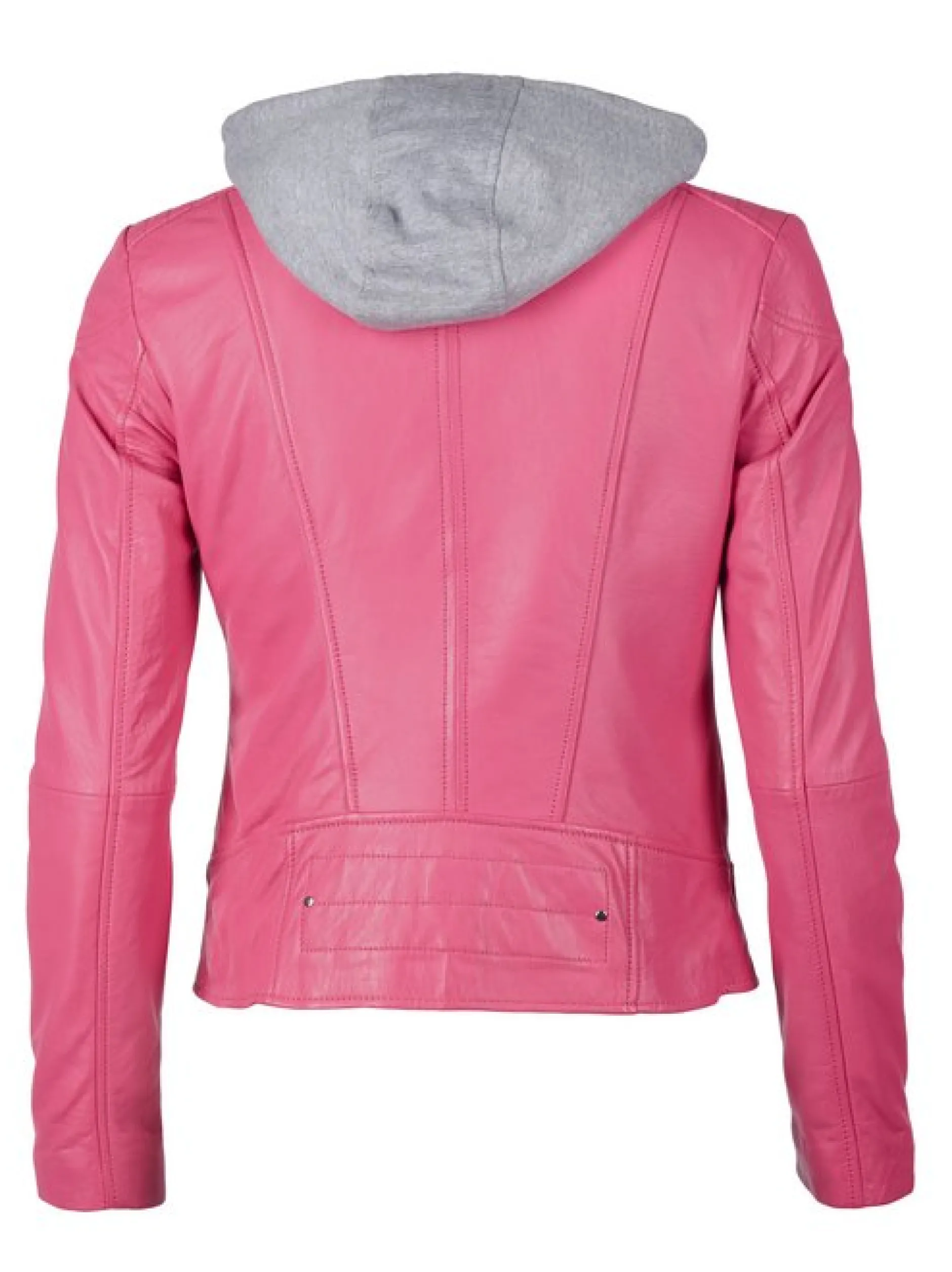 Maze Damen Lederjacke in pink