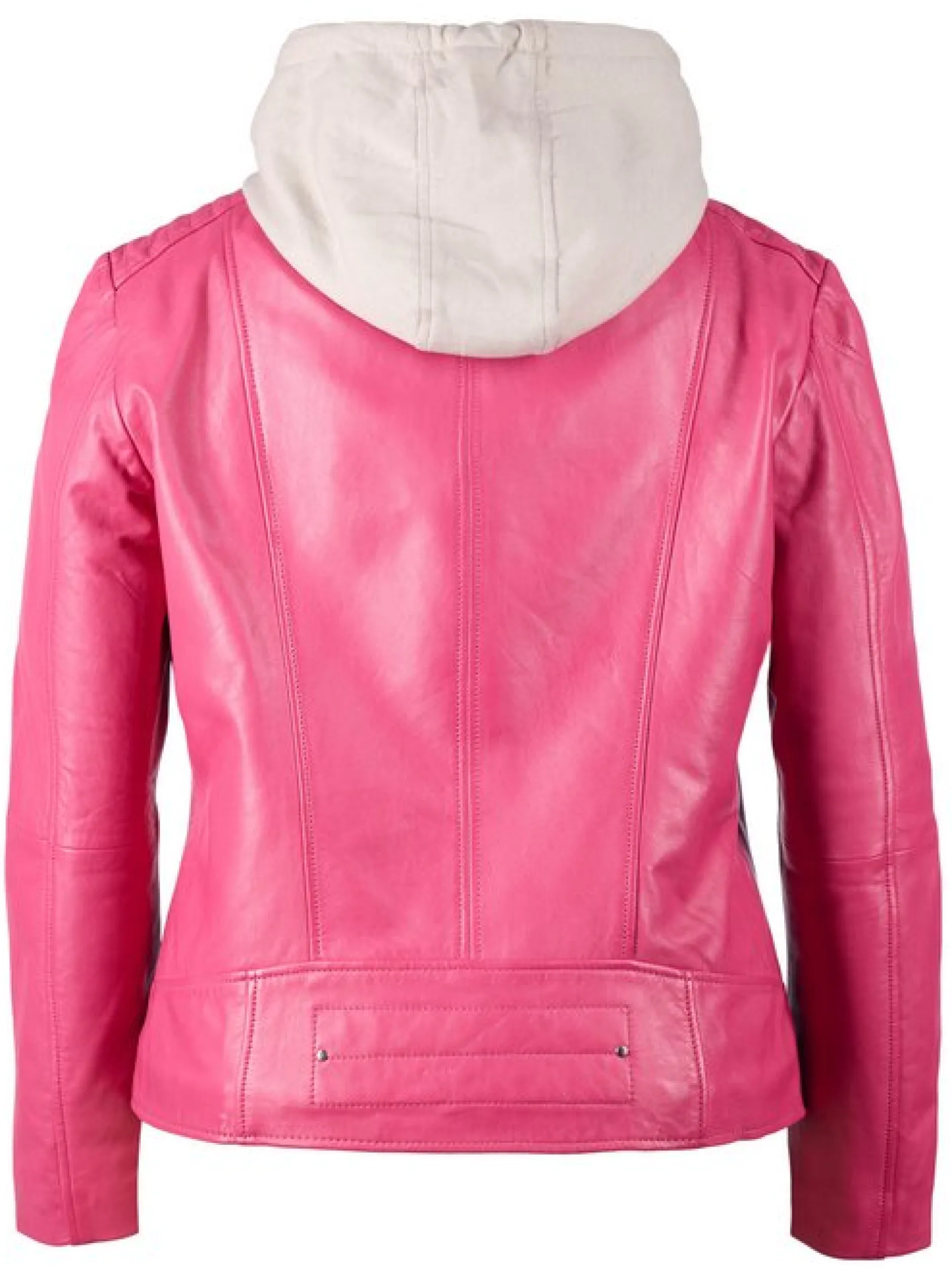 Maze Damen Lederjacke in pink