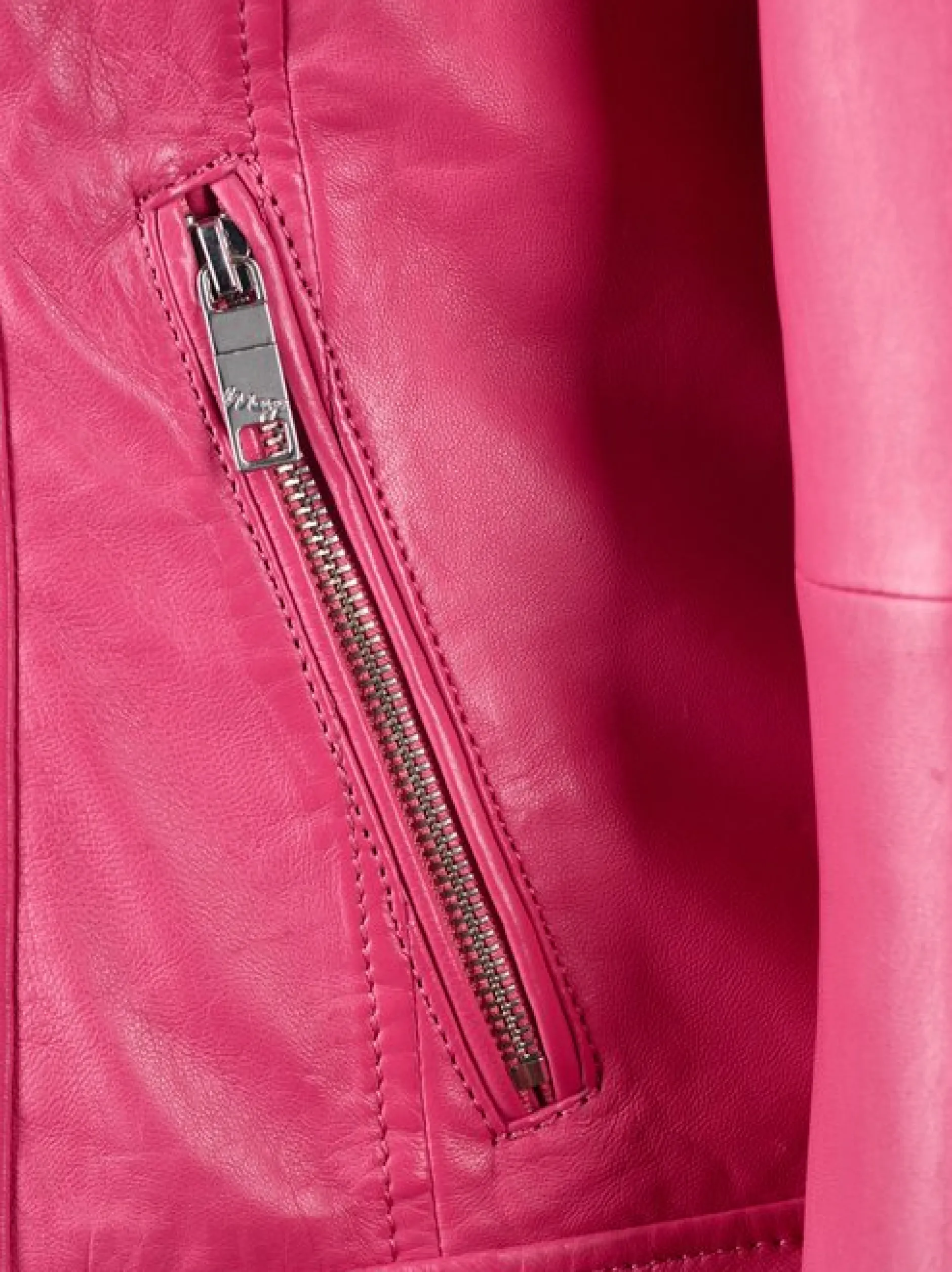 Maze Damen Lederjacke in pink