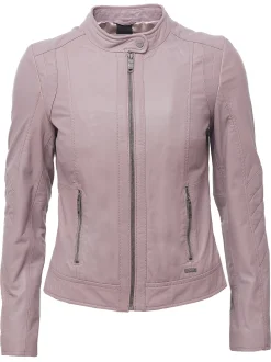 Maze Damen Lederjacke in rosa