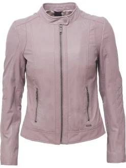Maze Damen Lederjacke in rosa