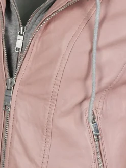 Maze Damen Lederjacke in rosa