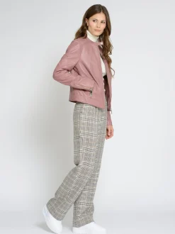 Maze Damen Lederjacke in rosa