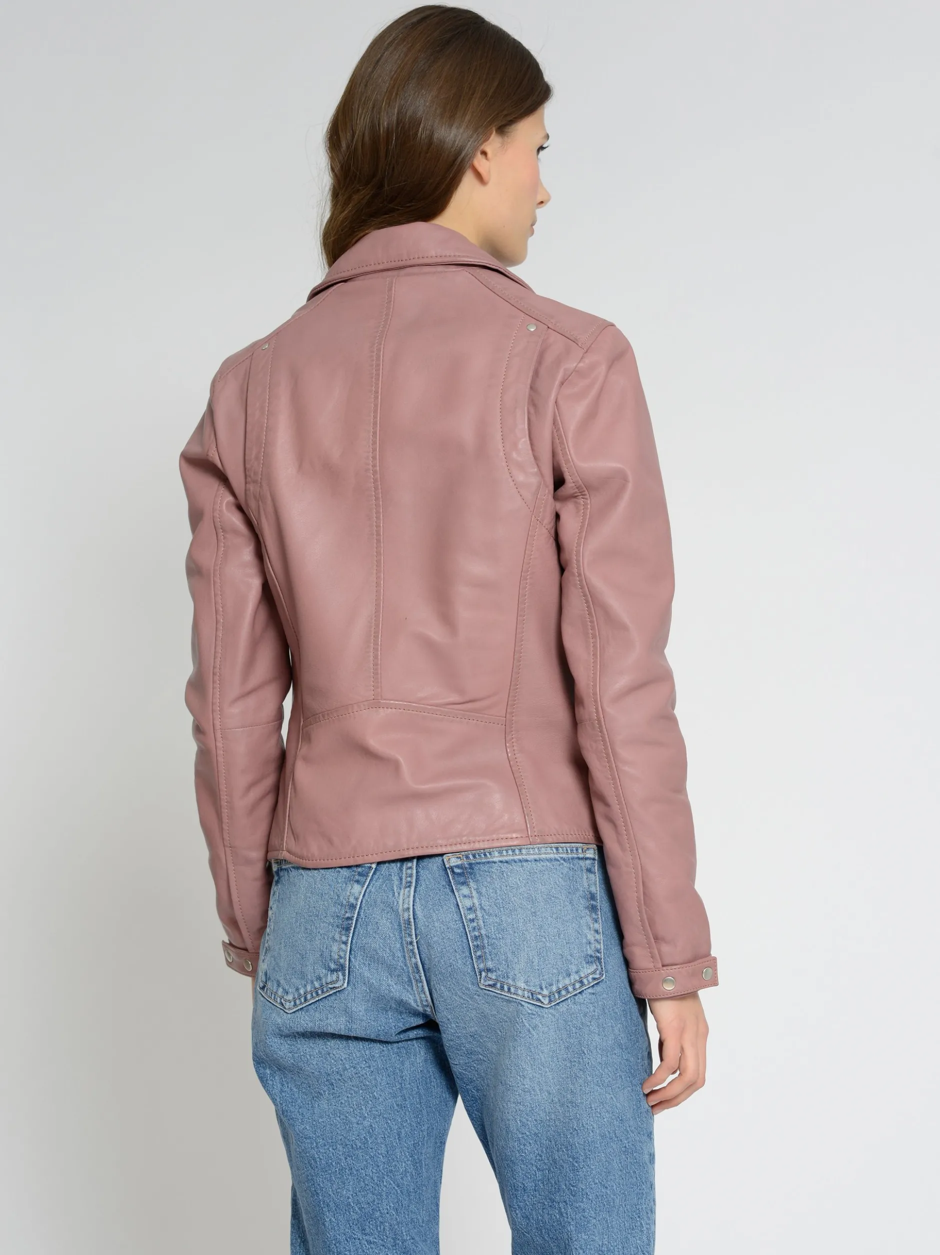 Maze Damen Lederjacke in rosa