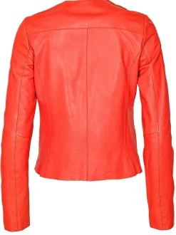 Maze Damen Lederjacke in rot