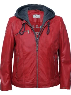 Maze Damen Lederjacke in rot