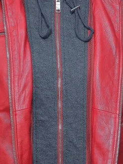 Maze Damen Lederjacke in rot
