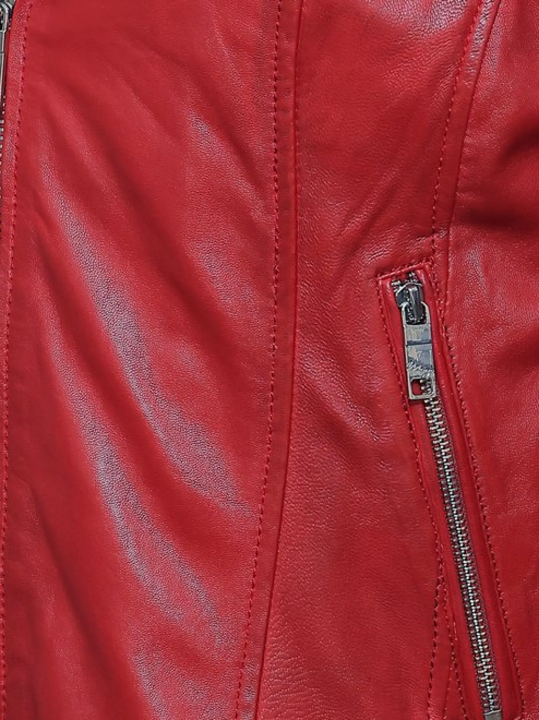 Maze Damen Lederjacke in rot