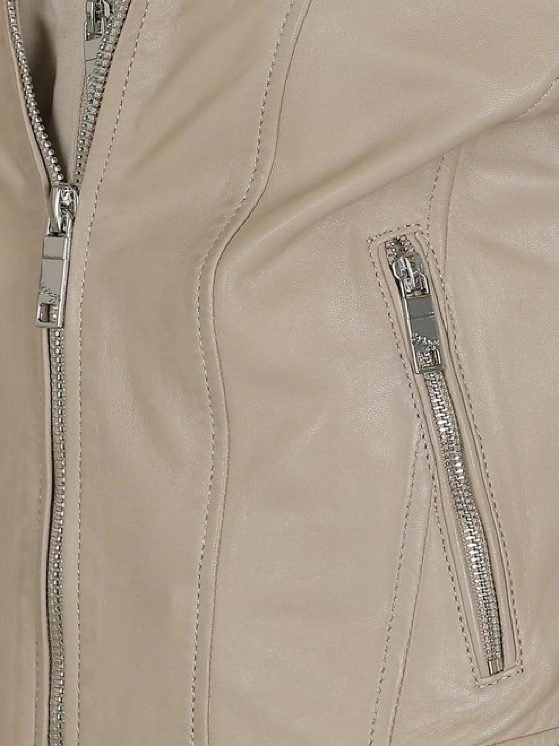 Maze Damen Lederjacke in sand